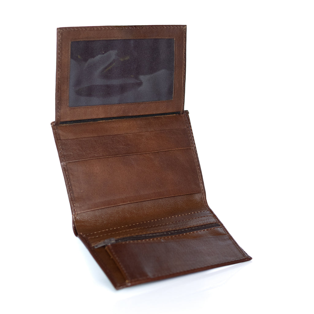 Porta Pasaporte. Piel Chocolate.