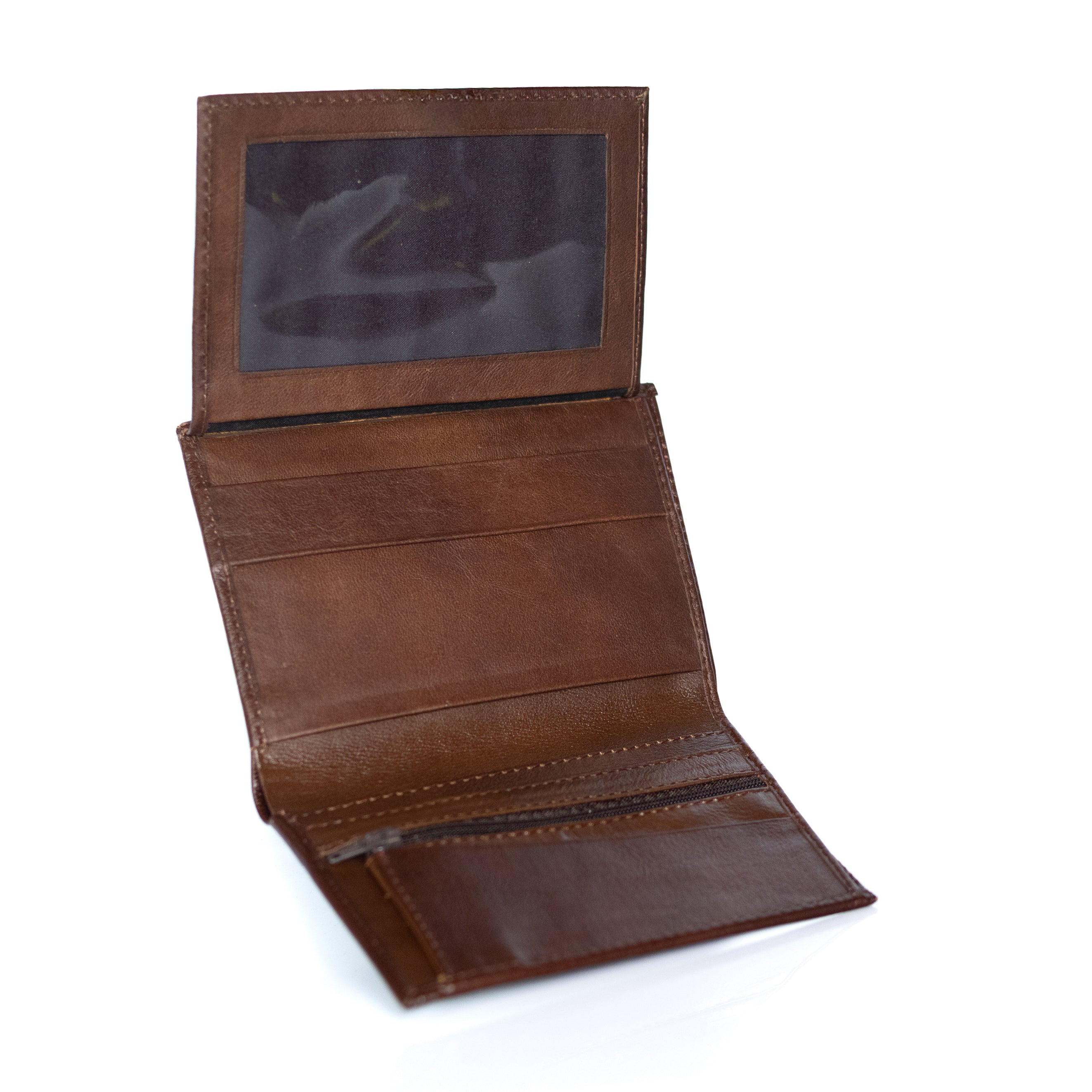 Porta Pasaporte. Piel Chocolate.