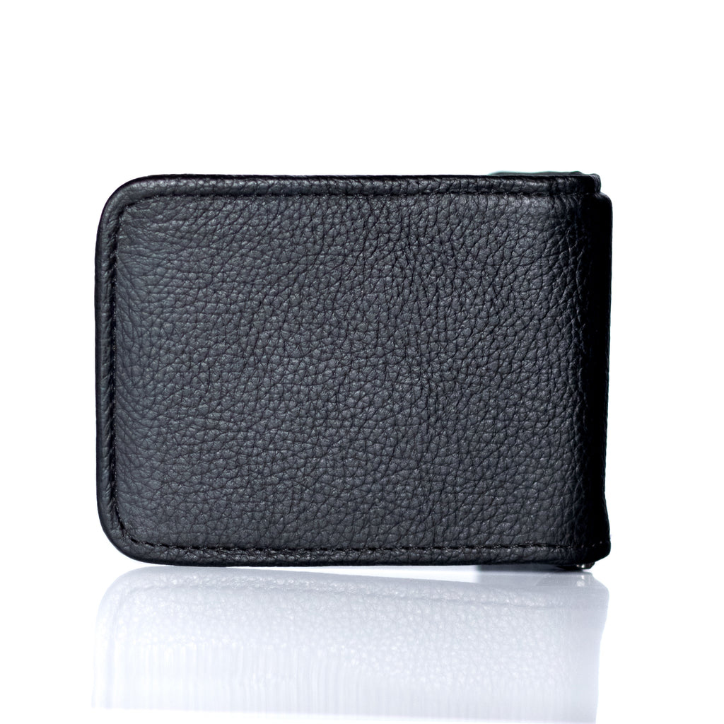 Cartera Clip. Piel Negra.