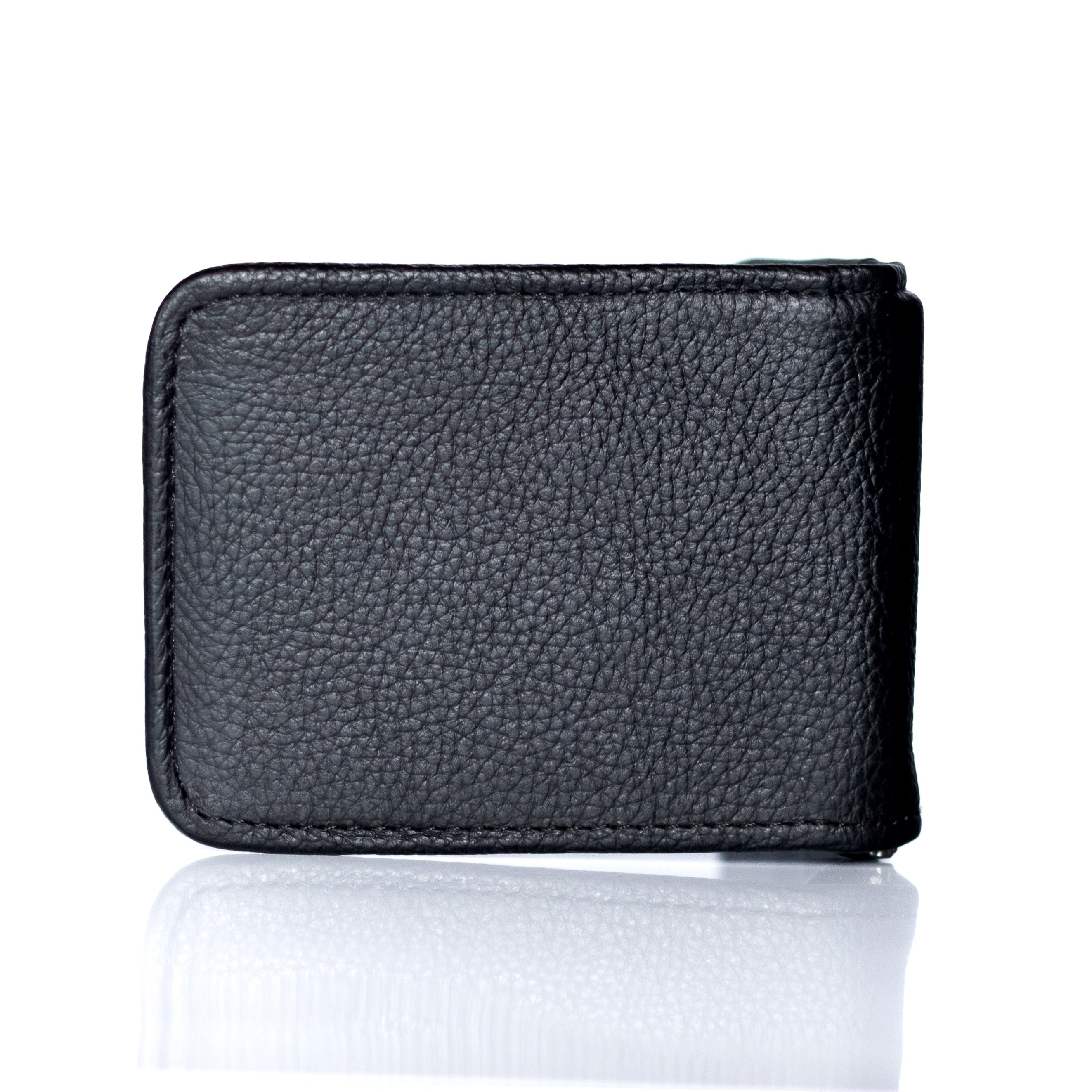 Cartera Clip. Piel Negra.