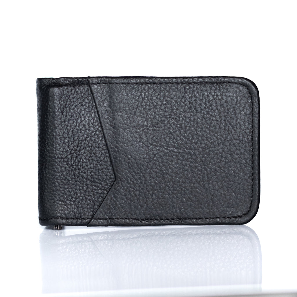 Cartera Clip. Piel Negra.