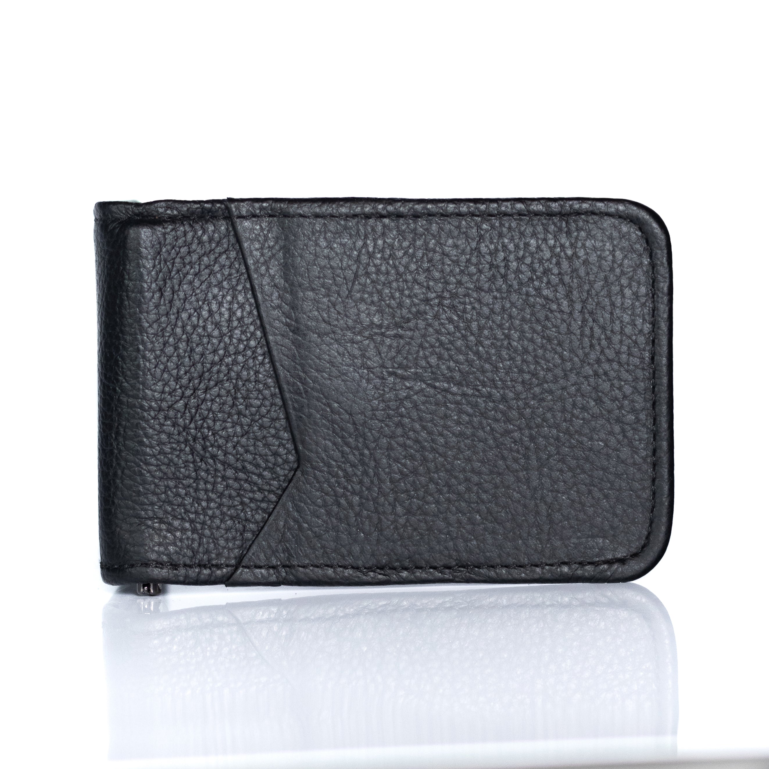 Cartera Clip. Piel Negra.