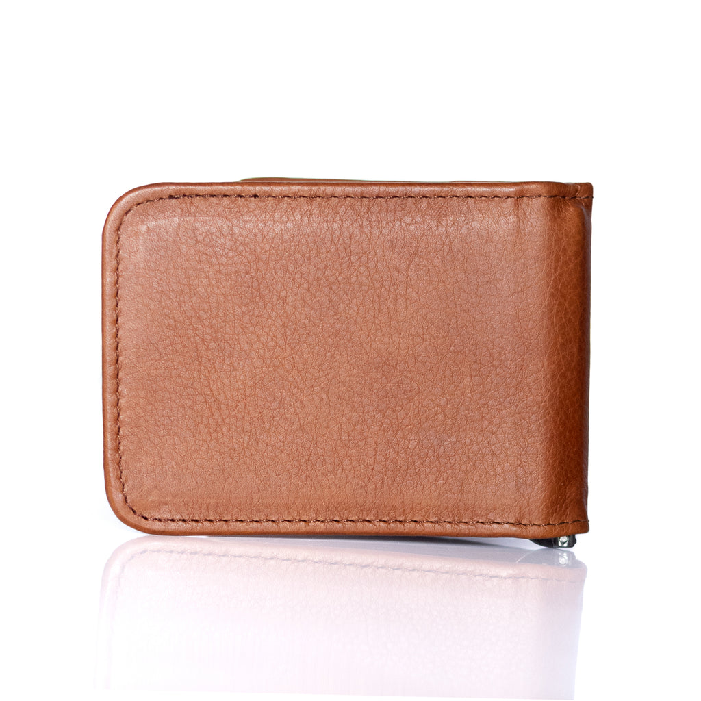 Cartera Clip. Piel Miel