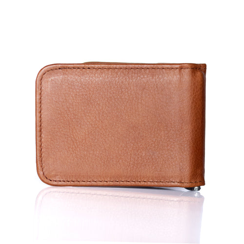 Cartera Clip. Piel Miel