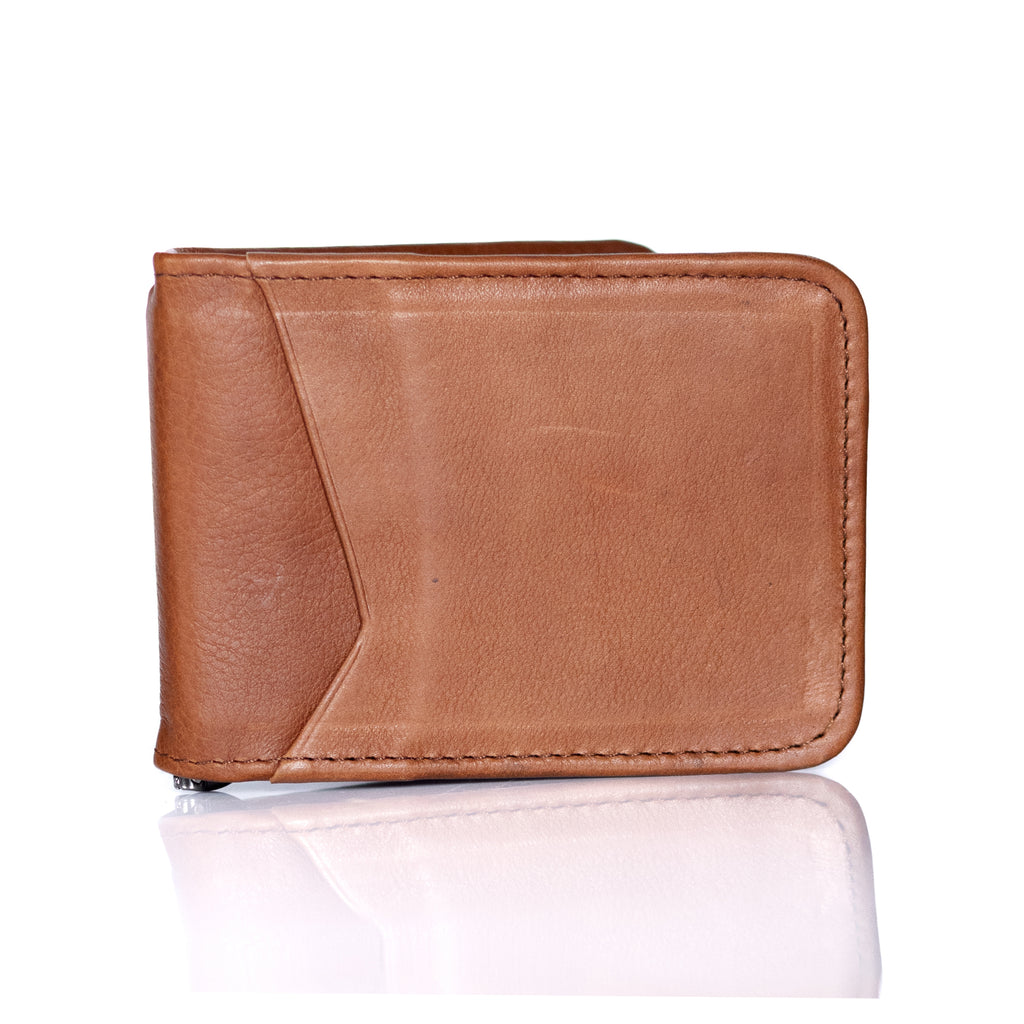 Cartera Clip. Piel Miel