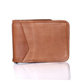 Cartera Clip. Piel Miel