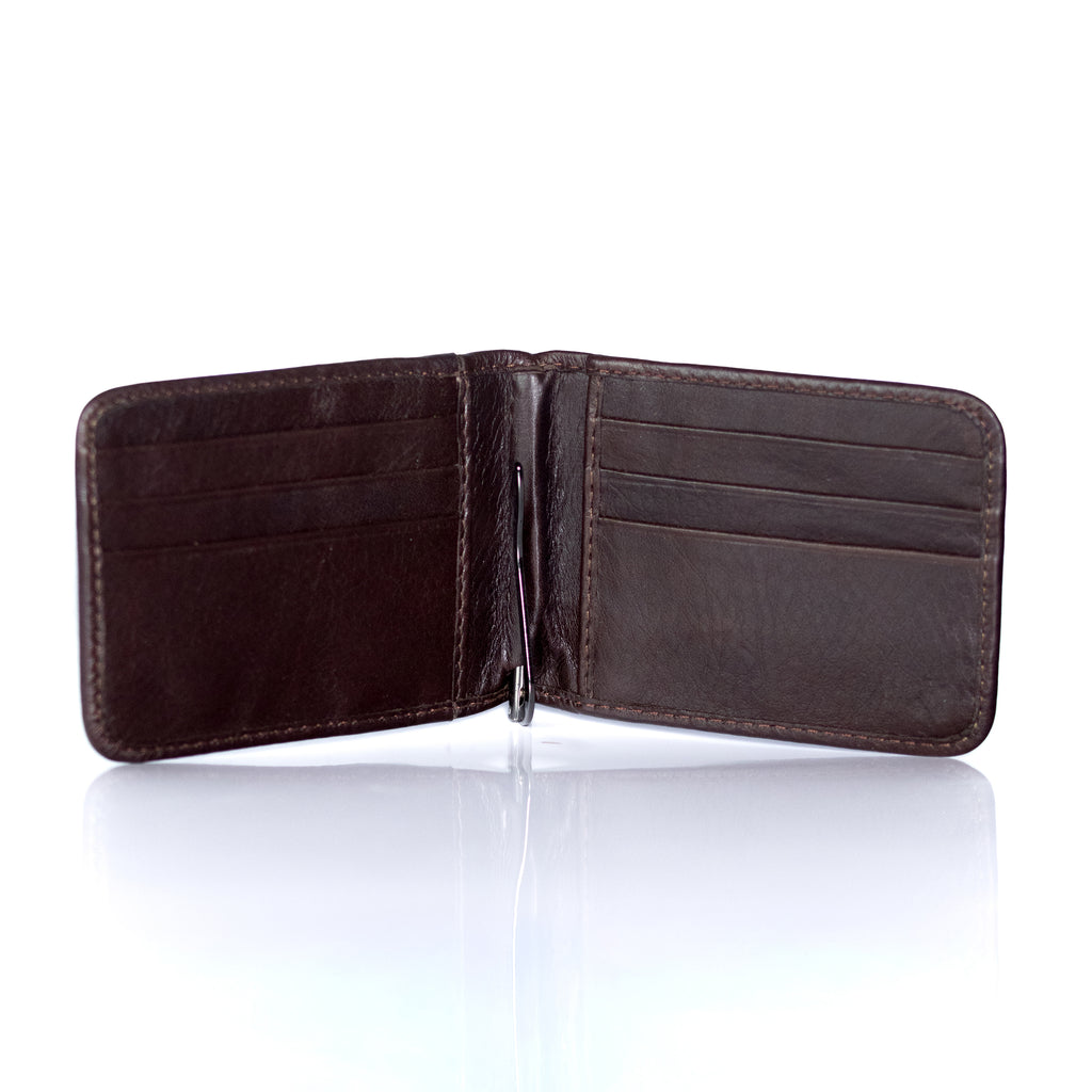 Cartera Clip. Chocolate.