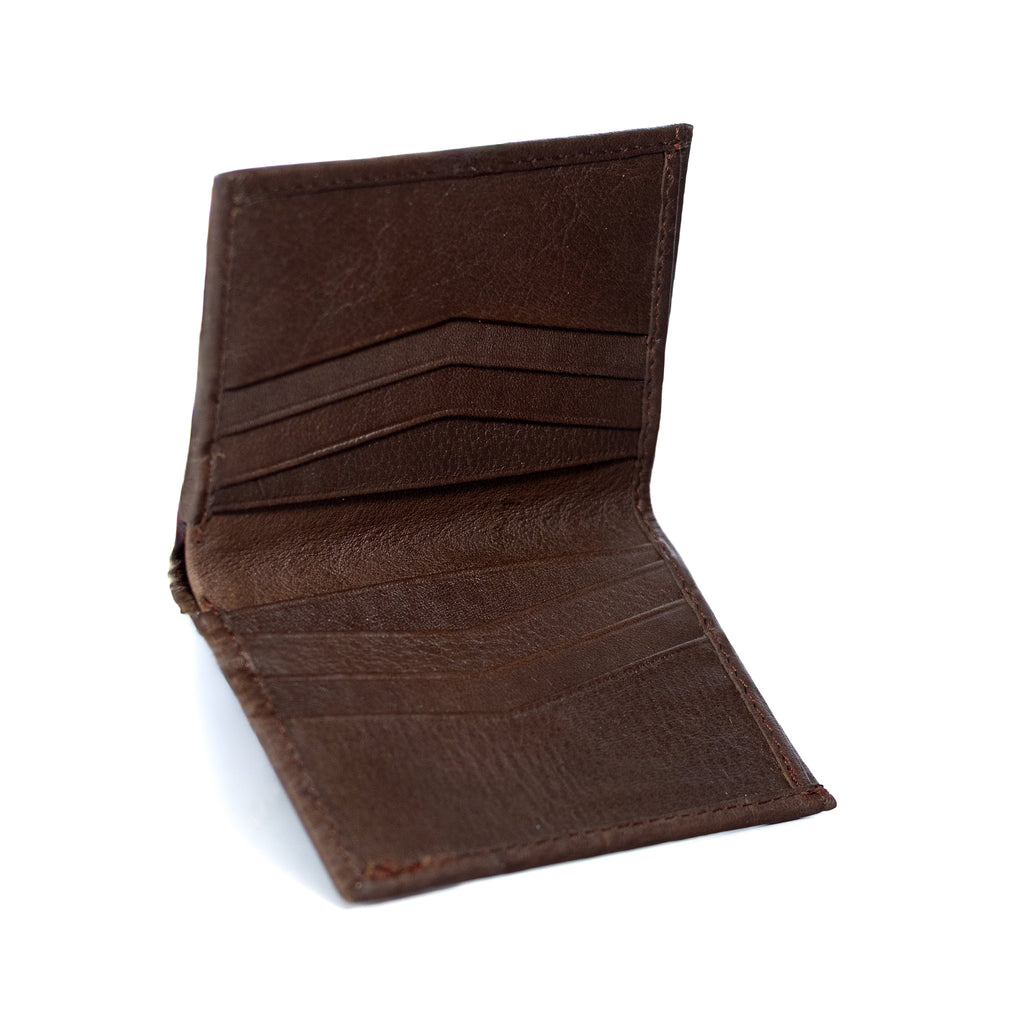 Tarjetero. Piel Chocolate